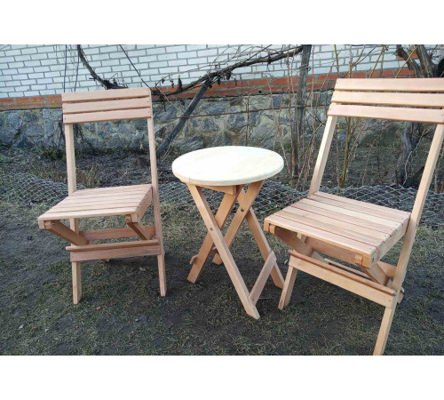 Дерев'яна меблі стіл розкладний круглий маленький діаметр 40 висота 60