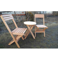Набір дерев'яної розкладної меблів (стіл +2 стільці)
