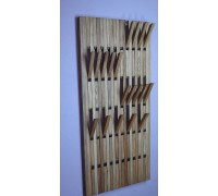 Wandhänger mit Klapphaken, Naturholz, Piano, handgefertigt, 160x70 cm