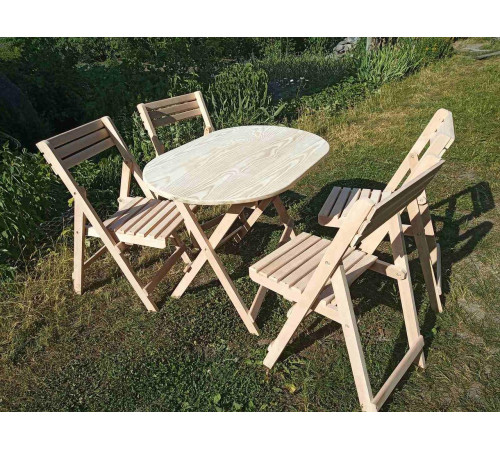 Стілець складний дерев'яний зі спинкою 36*35*85