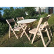 Стілець складний дерев'яний зі спинкою 36*35*85