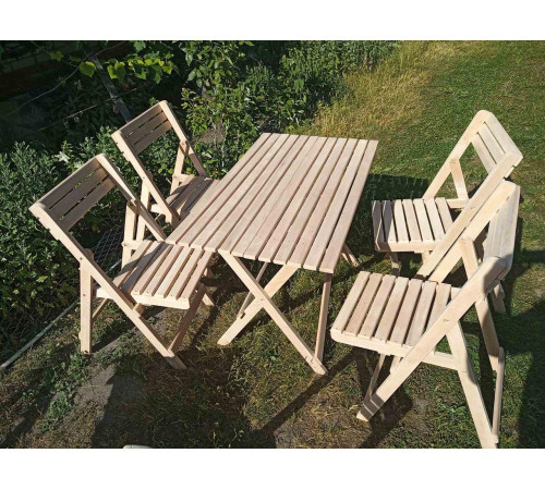 Стілець складний дерев'яний зі спинкою 36*35*85