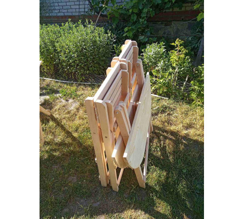 Стілець складний дерев'яний зі спинкою 36*35*85