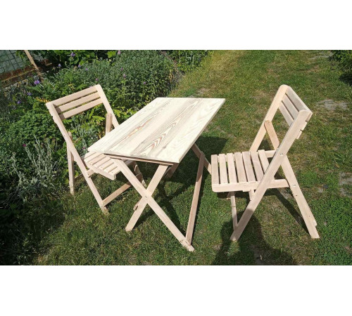 Стілець складний дерев'яний зі спинкою 36*35*85