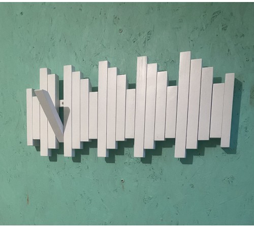 Вешалка настенная Piano Белая 70х25 Вешалка настенная Piano Белая 70х25