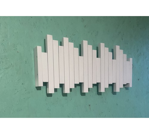 Вешалка настенная Piano Белая 70х25 Вешалка настенная Piano Белая 70х25