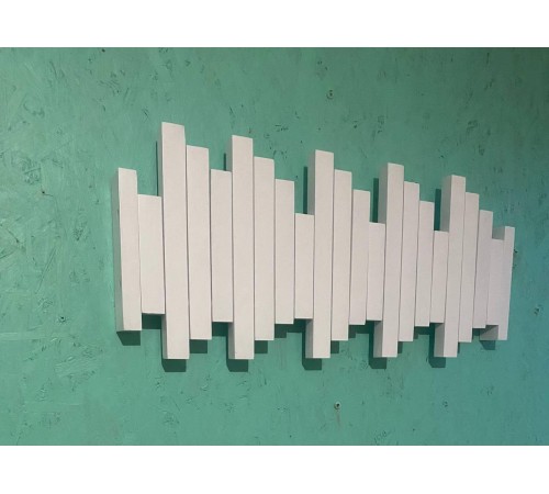 Вешалка настенная Piano Белая 70х25 Вешалка настенная Piano Белая 70х25