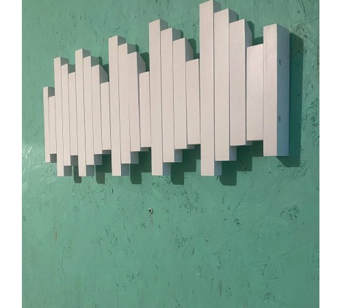 Вешалка настенная Piano Белая 70х25 Вешалка настенная Piano Белая 70х25