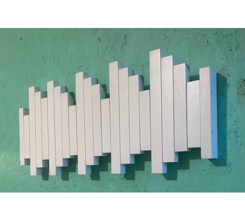 Вешалка настенная Piano Белая 70х25 Вешалка настенная Piano Белая 70х25