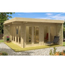 Беседка из термомомомодифицированного бруса 23 м2 от производителя Thermo Outdoor Gazebo 080