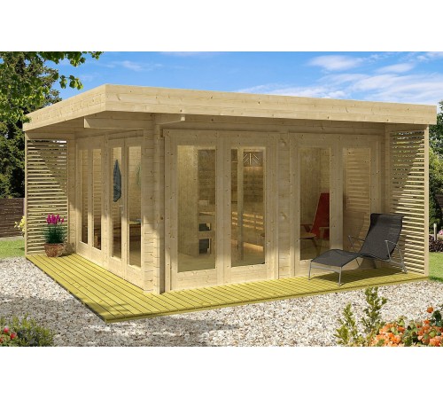 Беседка из термомомомодифицированного бруса 23 м2 от производителя Thermo Outdoor Gazebo 080