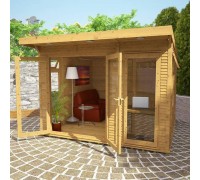 Zamknięta drewniana altana ogrodowa o wymiarach 3,1x3,1m od producenta Wood Gazebo 010