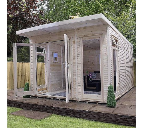 Дачная беседка из дерева 3,1х4,1 закрыта от производителя Wood Gazebo 013.