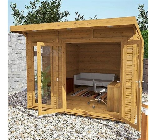 Дачная беседка из дерева 3,1х4,1 закрыта от производителя Wood Gazebo 013.