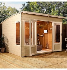 Беседки деревянные 2,4х2,9 закрыты оптом от производителя Wood Gazebo 008.