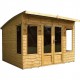 Беседки деревянные 2,4х2,9 закрыты оптом от производителя Wood Gazebo 008.