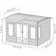 Беседки деревянные 2,4х2,9 закрыты оптом от производителя Wood Gazebo 008.
