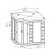 Беседка из дерева угловая 2х2 недорого от производителя Wood Gazebo 006.