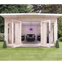 Закрытая беседка деревянная 4х4 сборная дачная от производителя Wood Gazebo 015