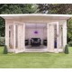 Закрытая беседка деревянная 4х4 сборная дачная от производителя Wood Gazebo 015