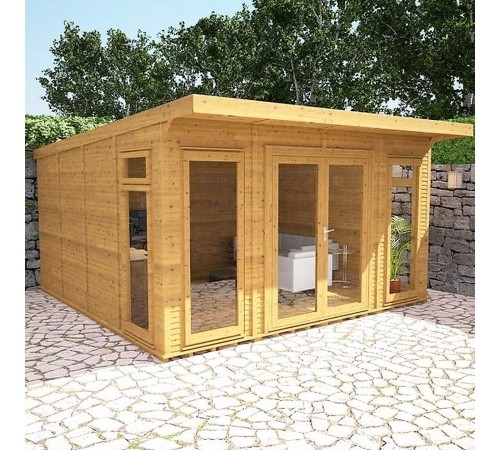 Закрытая беседка деревянная 4х4 сборная дачная от производителя Wood Gazebo 015