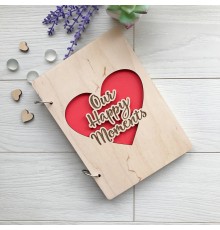 Необыкновенный альбом для фото и записей «Our happy moments»
