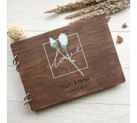 Designer album with color print.