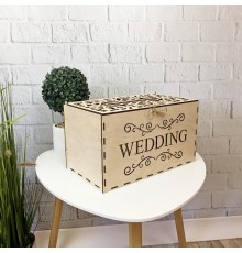 Деревянная свадебная коробка «Wedding».