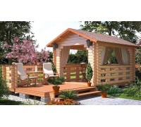Holzpavillon aus 3x7 Profilholz. Günstiger Preis vom Hersteller.