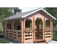 Holzpavillon aus Profilholz, 3,5 x 5 m. Preis vom Hersteller.