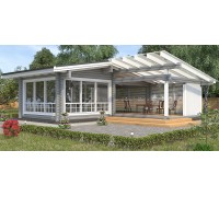 Holzpavillon aus Profilholz 8x8