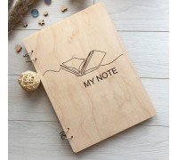 Notizblock aus Holz als Geschenk.