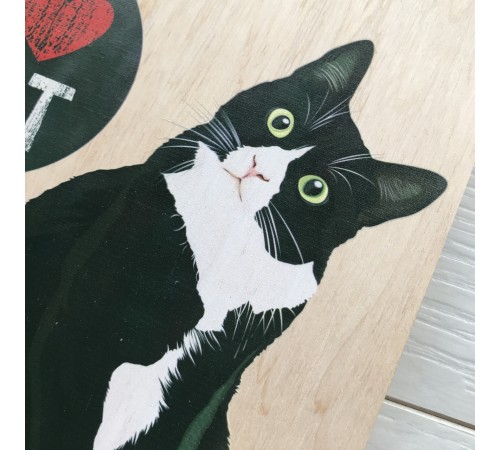 Оригинальный деревянный блокнот "I love cat" Оригинальный деревянный блокнот "I love cat"