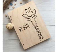My note notebook in a stylish wooden cover