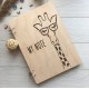 Блокнот в стильной деревянной обложке My note