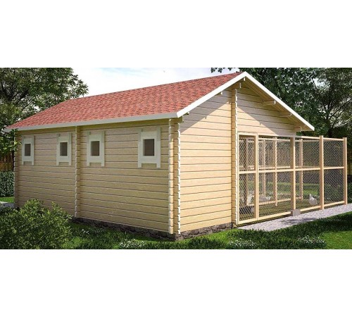 Деревянный курятник из бруса 6х7.9