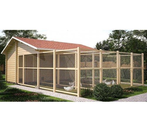 Деревянный курятник из бруса 6х7.9