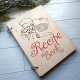 Записная книга для рецептов в деревянной обложке