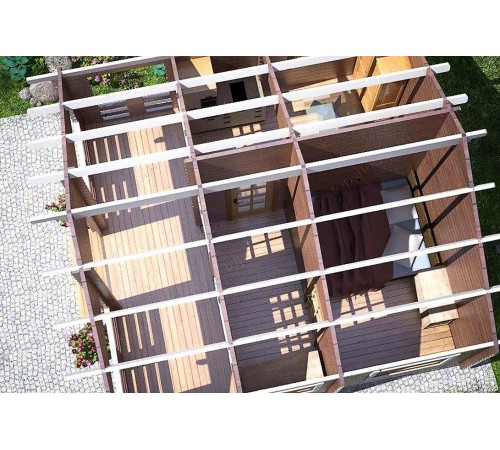 Модульный садовый домик 6,0x6,0м Gartenhäuser-17 Модульный садовый домик 6,0x6,0м Gartenhäuser-17