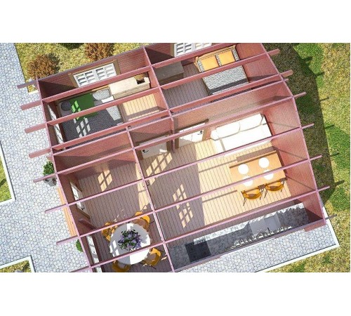 Модульный садовый домик 6,0x6,0м Gartenhäuser-19 Модульный садовый домик 6,0x6,0м Gartenhäuser-19