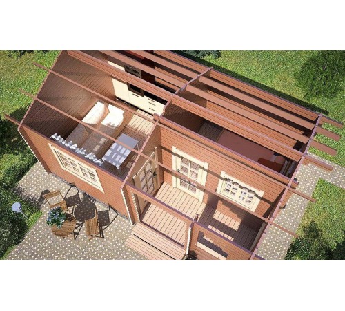 Модульний садовий будиночок 6,0x4,0м Gartenhäuser-40
