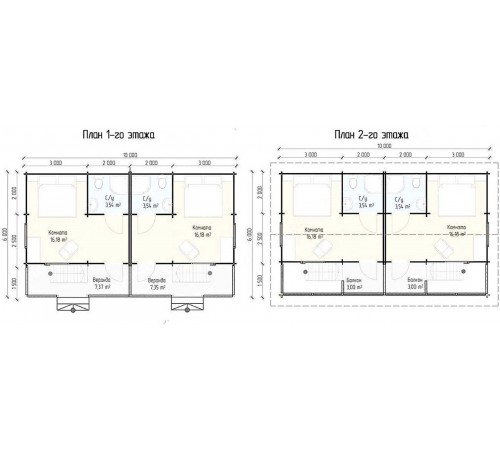 Модульный садовый домик 6,0x10,0м Gartenhäuser-44