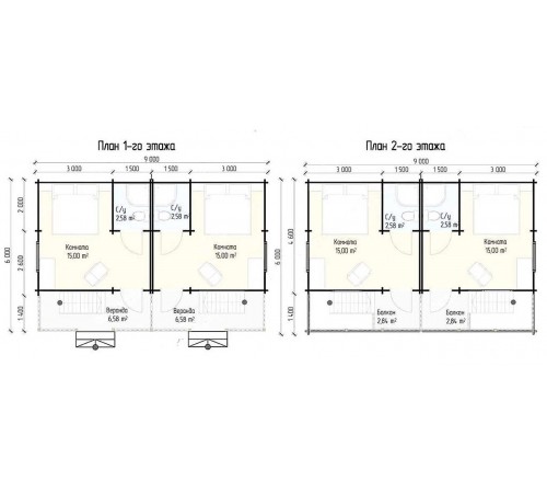 Модульный садовый домик 6,0x9,0м Gartenhäuser-53 Модульный садовый домик 6,0x9,0м Gartenhäuser-53