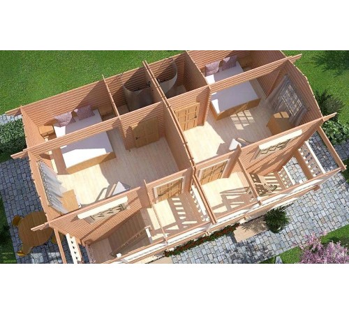 Модульный садовый домик 6,0x9,0м Gartenhäuser-53 Модульный садовый домик 6,0x9,0м Gartenhäuser-53