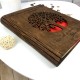 Деревянная книга для фотографий и записей.