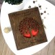 Деревянная книга для фотографий и записей.