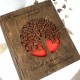 Деревянная книга для фотографий и записей.