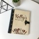 Деревянная книга для записи рецептов c кожаными элементами