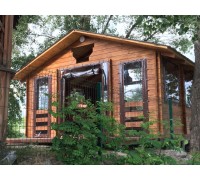 Беседка из термомодифицированного бруса 12 м2 от производителя Thermo Outdoor Gazebo 001.