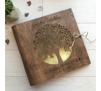 Originelles Fotoalbum aus Holz.